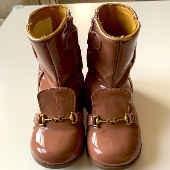 Leather boots for little girls size 4 - Picture 2 of 9